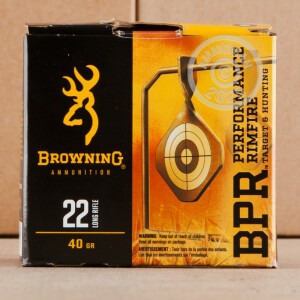 Image of Browning .22 Long Rifle bulk rimfire ammunition.