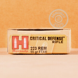 Image of 223 REM HORNADY CRITICAL DEFENSE 55 GRAIN FTX (20 ROUNDS)