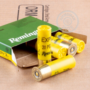 Photo detailing the 20 GAUGE REMINGTON EXPRESS 2-3/4" #3 BUCKSHOT (5 ROUNDS) for sale at AmmoMan.com.