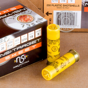 Photograph showing detail of 20 GAUGE NOBELSPORT SKEET GOLD 2 3/4“ 7/8 OZ. #9 SHOT (25 ROUNDS)