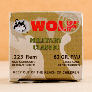 Image of .223 WOLF 62 GRAIN FULL METAL JACKET (500 ROUNDS)