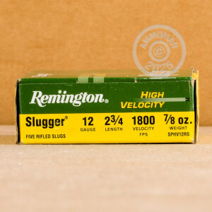 Image of 12 GAUGE REMINGTON SLUGGER 2-3/4" 7/8 OZ. HIGH VELOCITY RIFLED SLUG (250 ROUNDS)