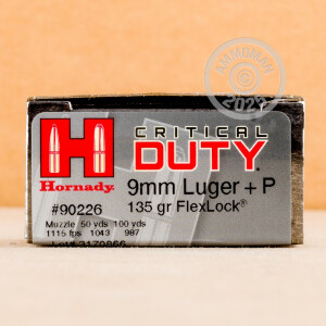 Image of 9mm Luger pistol ammunition at AmmoMan.com.