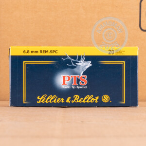 Photo detailing the 6.8MM SPC SELLIER & BELLOT 110 GRAIN PT (20 ROUNDS) for sale at AmmoMan.com.