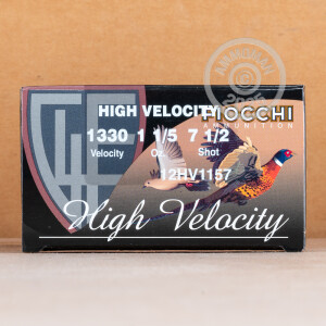 Image of 12 GAUGE FIOCCHI HIGH VELOCITY 2-3/4“ 1-1/5 OZ. #7.5 SHOT (250 ROUNDS)