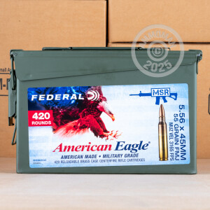 An image of bulk 5.56x45mm ammo made by Federal at AmmoMan.com.