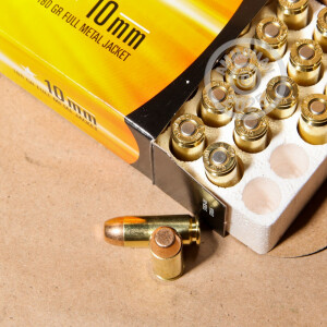 Image of the 10MM ARMSCOR 180 GRAIN FULL METAL JACKET (50 ROUNDS) available at AmmoMan.com.