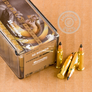 Image of the 17 HMR FEDERAL 17 GRAIN V-MAX (50 ROUNDS) available at AmmoMan.com.