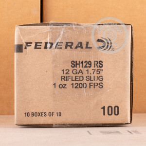 Image of the 12 GAUGE FEDERAL SHORTY SHOTSHELL 1-3/4" 1 OZ. RIFLED SLUG (10 ROUNDS) available at AmmoMan.com.