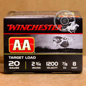 Photograph of Winchester 20 Gauge #8 shot for sale at AmmoMan.com