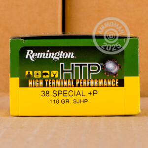 Image of 38 SPECIAL +P REMINGTON HTP 110 GRAIN SJHP (20 ROUNDS)