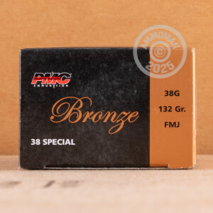 Photo detailing the 38 SPECIAL PMC 132 GRAIN FMJ (50 ROUNDS) for sale at AmmoMan.com.