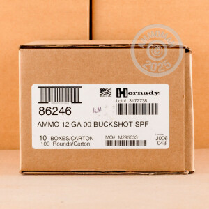 Picture of 2-3/4" 12 Gauge ammo made by Hornady in-stock now at AmmoMan.com.