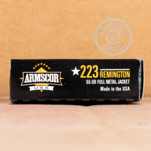 Photo detailing the 223 ARMSCOR USA 55 GRAIN FMJ (1000 ROUNDS) for sale at AmmoMan.com.