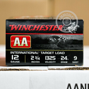 Image of 12 GAUGE WINCHESTER AA INTERNATIONAL TARGET 2-3/4" 7/8 OZ. #9 SHOT (25 ROUNDS)