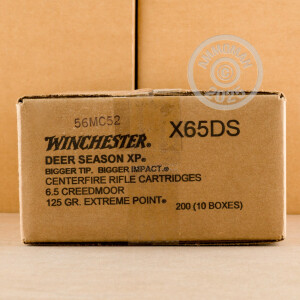 Image of Winchester 6.5MM CREEDMOOR rifle ammunition.