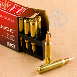 Photograph showing detail of 5.56X45MM HORNADY SUPERPERFORMANCE 55 GRAIN GMX (20 ROUNDS)