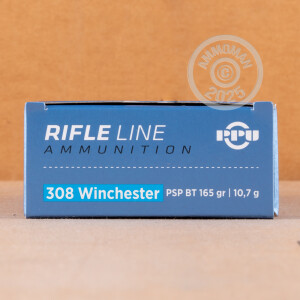 Image of the 308 WIN PRVI PARTIZAN 165 GRAIN SP (20 ROUNDS) available at AmmoMan.com.