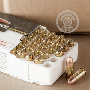 Image of 9mm Luger pistol ammunition at AmmoMan.com.