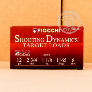 Photograph of Fiocchi 12 Gauge #8 shot for sale at AmmoMan.com