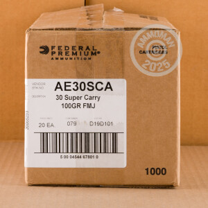 Image of 30 SUPER CARRY FEDERAL AMERICAN EAGLE 100 GRAIN FMJ (50 ROUNDS)