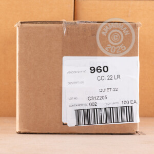 Photo detailing the 22 LR CCI QUIET 40 GRAIN LRN (500 ROUNDS) for sale at AmmoMan.com.