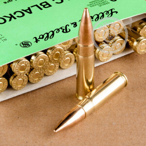 Photo detailing the 300 AAC BLACKOUT SELLIER & BELLOT 124 GRAIN FMJ (20 ROUNDS) for sale at AmmoMan.com.