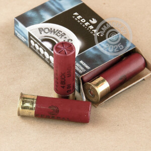  #4 BUCK shotgun rounds for sale at AmmoMan.com - 5 rounds.