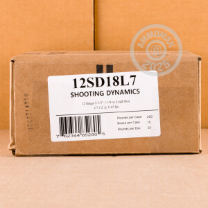 Photo detailing the 12 GAUGE FIOCCHI 2-3/4" 1-1/8 OZ. #7.5 SHOT (250 ROUNDS) for sale at AmmoMan.com.