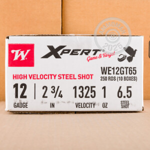 Image of 12 GAUGE WINCHESTER XPERT GAME & TARGET 2-3/4" 1 OZ. #6.5 STEEL SHOT (250 ROUNDS)