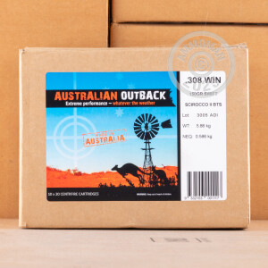 Image of 308 WINCHESTER AUSTRALIAN OUTBACK 150 GRAIN SWIFT SCIROCCO-II POLYMER TIP (20 ROUNDS)