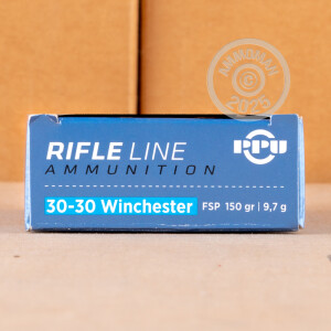 Photo detailing the 30-30 WIN PRVI PARTIZAN 150 GRAIN FSP (20 ROUNDS) for sale at AmmoMan.com.