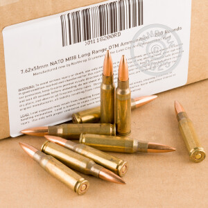 Image of Lake City 308 / 7.62x51 rifle ammunition.