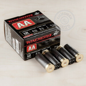 Image of the 12 GAUGE WINCHESTER AA 2-3/4" 1 OZ. #7.5 SHOT (250 ROUNDS) available at AmmoMan.com.