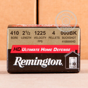 Image of 410 BORE REMINGTON ULTIMATE DEFENSE 2-1/2" 000 BUCKSHOT (150 ROUNDS)