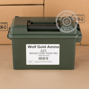 Photo of 223 Remington FMJ ammo by Wolf for sale.