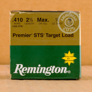 Photograph showing detail of 410 BORE REMINGTON PREMIER STS 2-1/2" 1/2 OZ. #9 SHOT (25 ROUNDS)