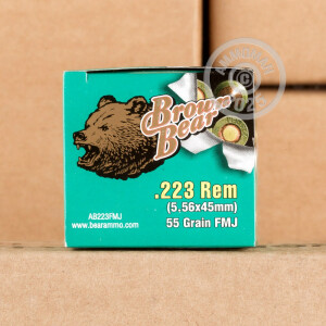 Image of .223 REMINGTON BROWN BEAR 55 GRAIN FMJ (500 ROUNDS)