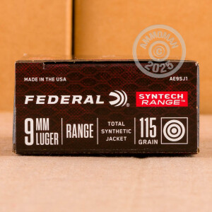 An image of 9mm Luger ammo made by Federal at AmmoMan.com.