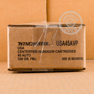 Photo of .45 Automatic FMJ ammo by Winchester for sale at AmmoMan.com.