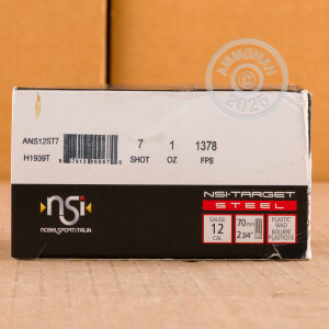 Photo detailing the 12 GAUGE NOBELSPORT 2-3/4" 1 OZ. #7 STEEL SHOT (250 ROUNDS) for sale at AmmoMan.com.