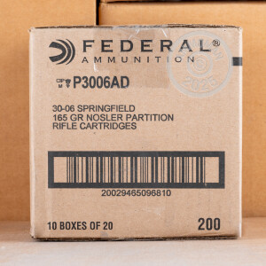 Image of 30-06 FEDERAL PREMIUM VITAL-SHOK 165 GRAIN NOSLER PARTITION SP (20 ROUNDS)