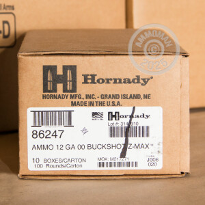 Picture of 2-3/4" 12 Gauge ammo made by Hornady in-stock now at AmmoMan.com.