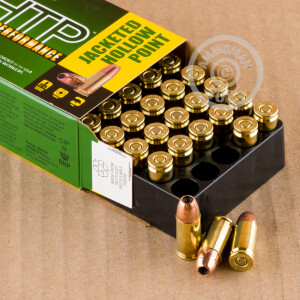 Photograph showing detail of 9MM LUGER REMINGTON HTP 115 GRAIN JHP (500 ROUNDS)