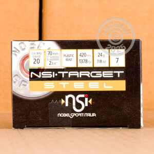 Image of 20 GAUGE NOBELSPORT 2-3/4" 7/8 OZ. #7 STEEL SHOT (250 ROUNDS)