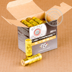 Photo detailing the 20 GAUGE NOBELSPORT 2-3/4" 7/8 OZ. #7 STEEL SHOT (250 ROUNDS) for sale at AmmoMan.com.