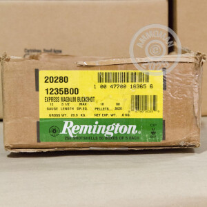 Photograph showing detail of 12 GAUGE REMINGTON EXPRESS MAGNUM BUCKSHOT 3-1/2“ #00 BUCK SHOT (5 ROUNDS)