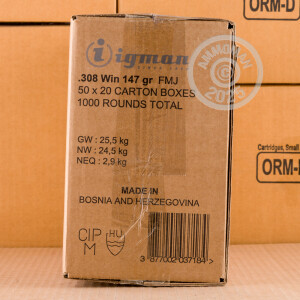 Image of 308 / 7.62x51 rifle ammunition at AmmoMan.com.