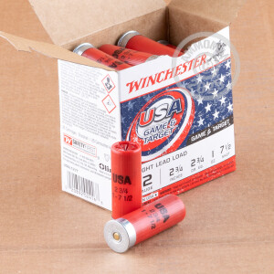 Photograph showing detail of 12 GAUGE WINCHESTER USA GAME & TARGET 2-3/4" 1 OZ. #7.5 SHOT (250 ROUNDS)