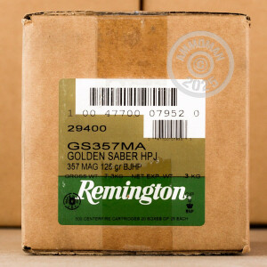 Image of the 357 MAGNUM REMINGTON GOLDEN SABER 125 GRAIN JHP (25 ROUNDS) available at AmmoMan.com.